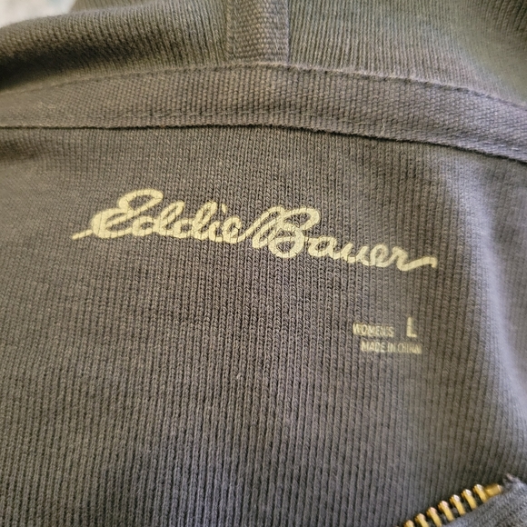 Eddie Bauer Blue Gray Zip-Up Jacket Size L - Picture 2 of 3